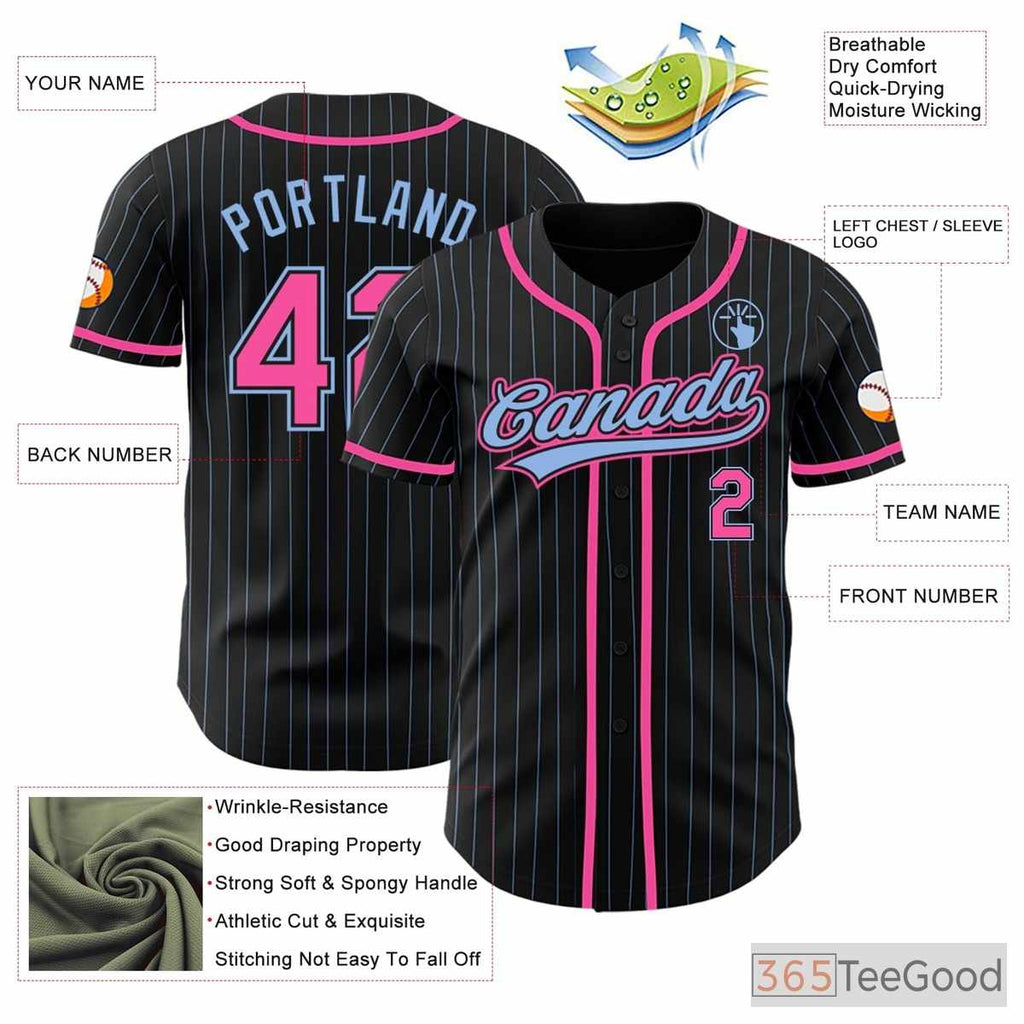 Black & Blue Baseball Jersey Tee for Men & Women - Your Vision, Your Style`