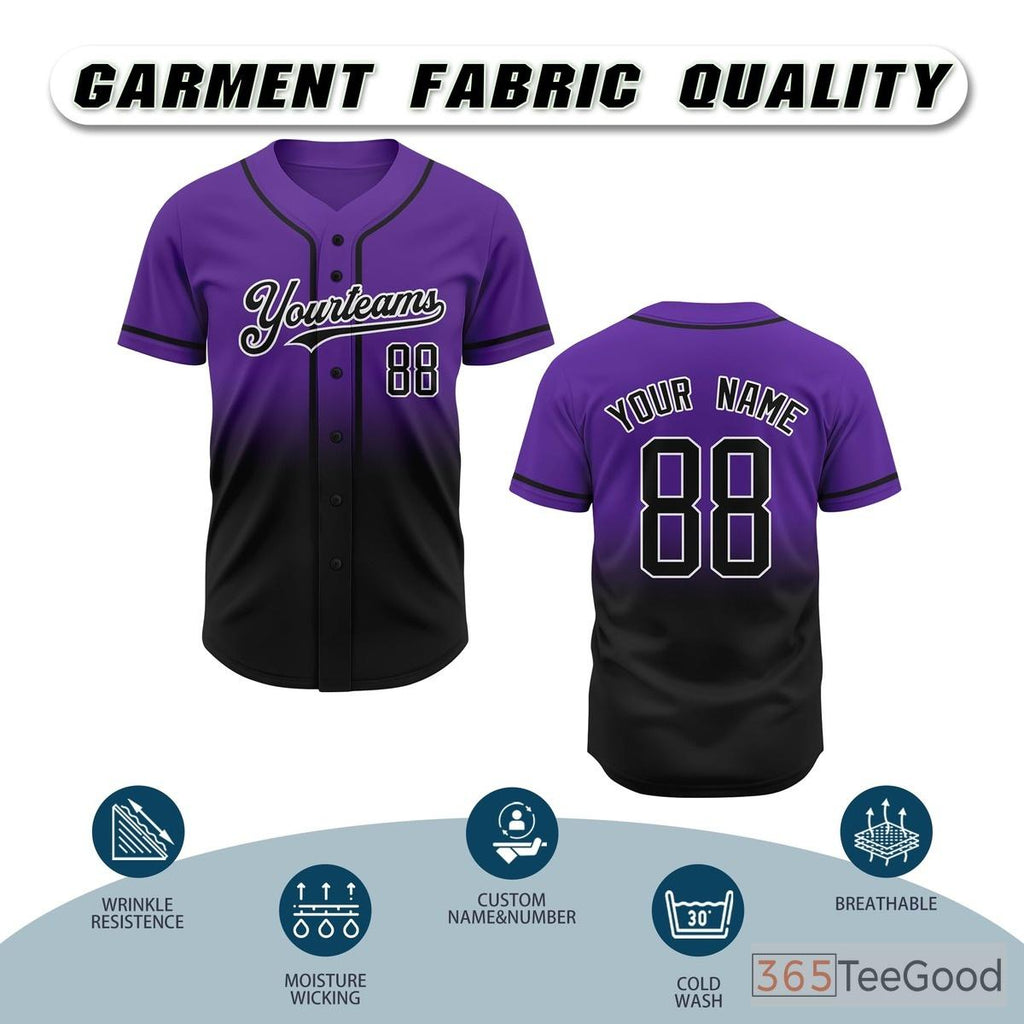 Black & Blue Baseball Jersey Tee for Men & Women - A Foundation for Custom Style
