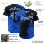Black & Blue Baseball Jersey Tee for Men & Women - Stitched Custom Name & Number