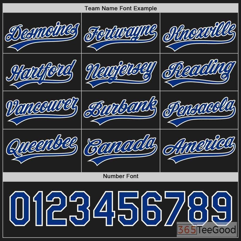Black & Blue Baseball Jersey Tee for Men & Women - Personalize Your Team Look