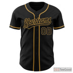 Black & Gold Baseball Jersey Tee for Men & Women - Customizable for Your Look