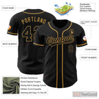Black & Gold Baseball Jersey Tee for Men & Women - Customizable for Your Look