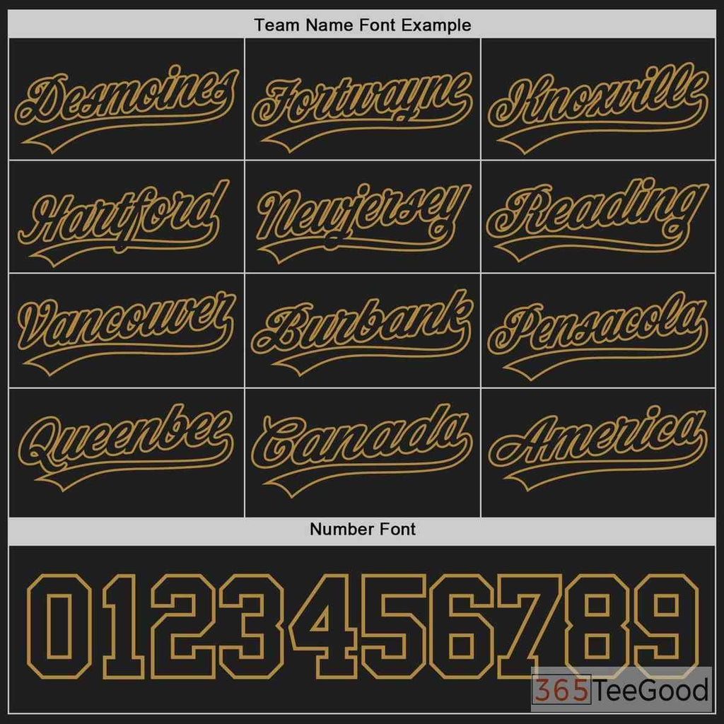 Black & Gold Baseball Jersey Tee for Men & Women - Customizable for Your Look