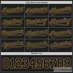 Black & Gold Baseball Jersey Tee for Men & Women - Customizable for Your Look