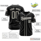 Black & Gray Baseball Jersey for Men & Women - Personalize Your Team Look