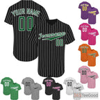 Black & Green Baseball Jersey Tee for Men & Women - Design Your Own Player Details