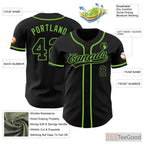 Black & Green Baseball Jersey Tee for Men & Women - Customizable for Team & Fan Style