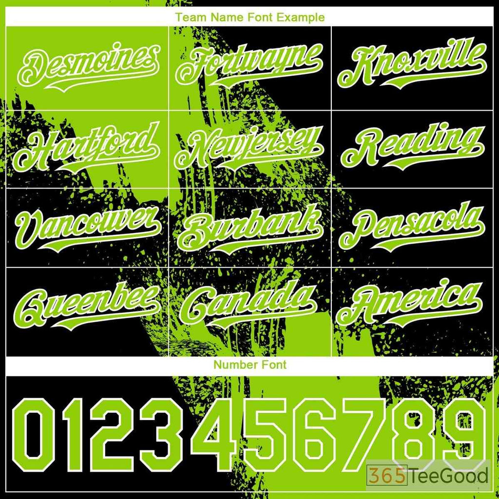 Black & Green Baseball Jersey Tee - Stitched Name & Number Customization