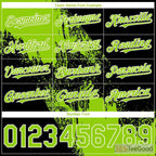 Black & Green Baseball Jersey Tee - Stitched Name & Number Customization