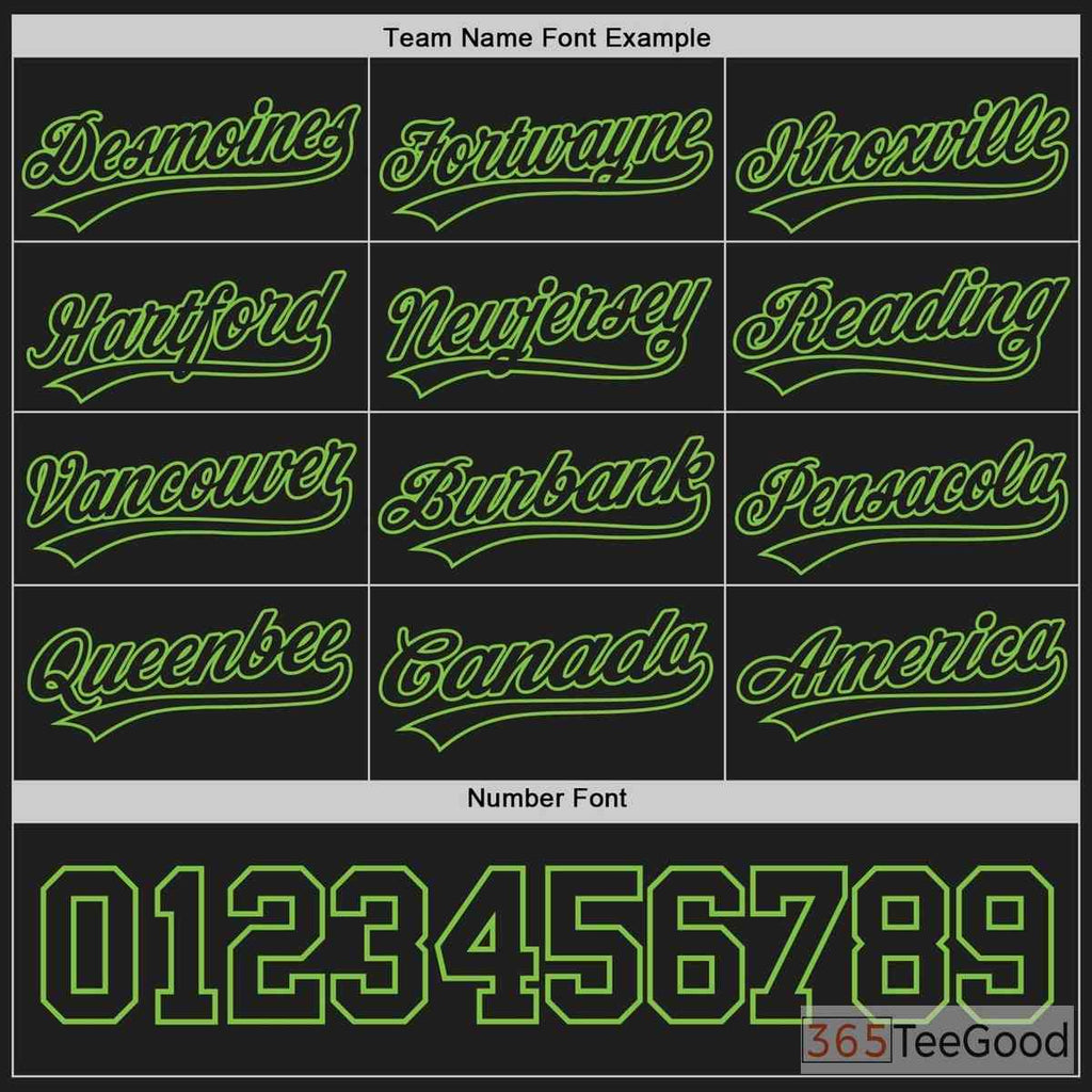 Black & Green Baseball Jersey Tee for Men & Women - Customizable for Team & Fan Style