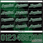 Black & Green Baseball Jersey Tee - Add Your Stitched Name & Number