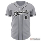 Black & Grey Baseball Jersey Tee for Men & Women - Design Your Custom Apparel