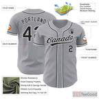 Black & Grey Baseball Jersey Tee for Men & Women - Design Your Custom Apparel
