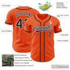 Black & Orange Baseball Jersey Tee for Men & Women - Design Your Custom Team & Fan Apparel