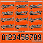 Black & Orange Baseball Jersey Tee for Men & Women - Design Your Custom Team & Fan Apparel