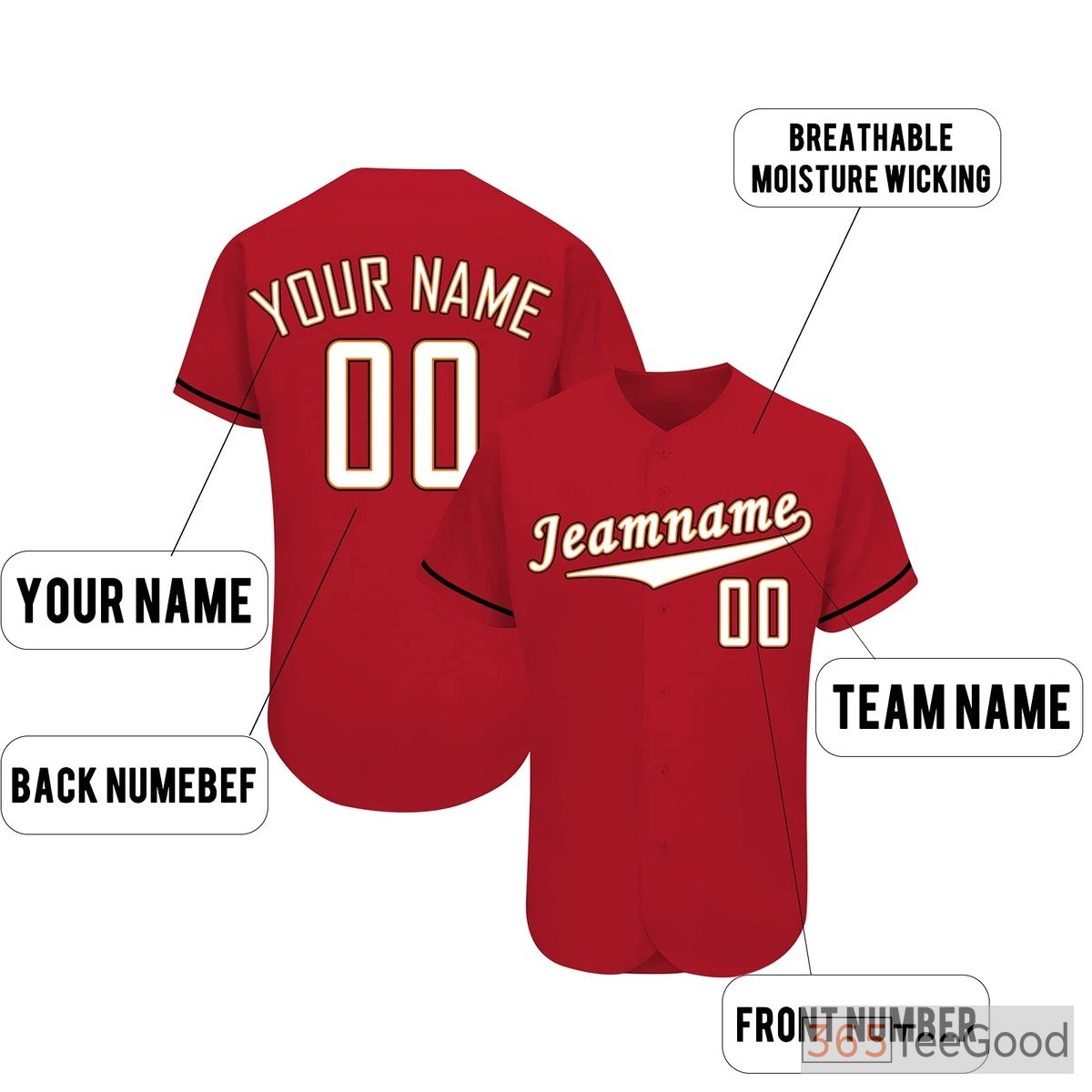 Black & Orange Custom Baseball Jersey Button Down Personalized Unisex Fan Uniforms