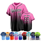 Black & Pink Baseball Jersey Tee for Men & Women - Customize Your Individual Look