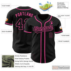 Black & Pink Baseball Jersey Tee for Men & Women - Your Base for Custom Team & Fan Apparel