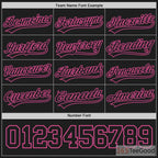 Black & Pink Baseball Jersey Tee for Men & Women - Your Base for Custom Team & Fan Apparel