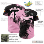 Black & Pink Baseball Jersey Tee for Adults - Stitched Player & Team Customization