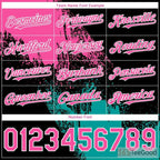 Black & Pink Baseball Jersey Tee - Custom Stitched Name & Number Details