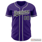 Black & Purple Baseball Jersey Tee for Men & Women - Personalized for Your Custom Design