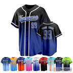Black & Purple Baseball Jersey Tee for Men & Women - Customizable Player Details