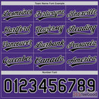 Black & Purple Baseball Jersey Tee for Men & Women - Personalized for Your Custom Design