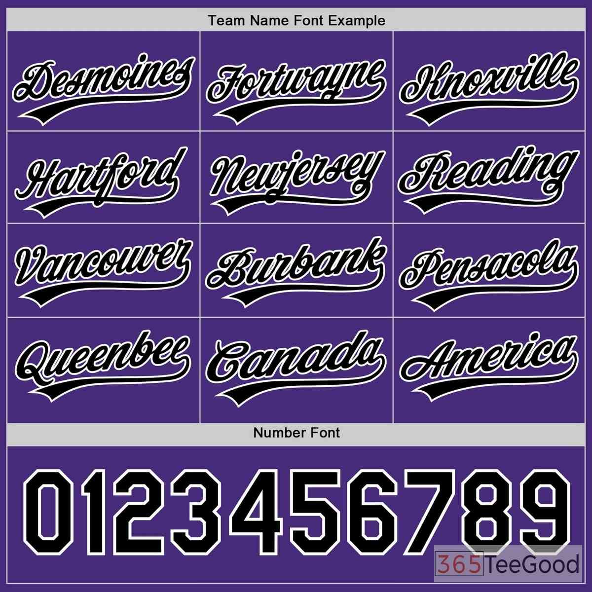 Black & Purple Baseball Jersey Tee for Men & Women - Personalized for Your Custom Design