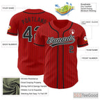 Black & Red Baseball Jersey Tee for Men & Women - Your Personalized Team & Fan Base
