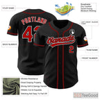 Black & Red Baseball Jersey Tee for Men & Women - Design Your Custom Look
