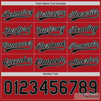 Black & Red Baseball Jersey Tee for Men & Women - Your Personalized Team & Fan Base