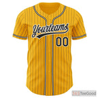 Black & Yellow Baseball Jersey Tee for Men & Women - Craft Your Custom Design