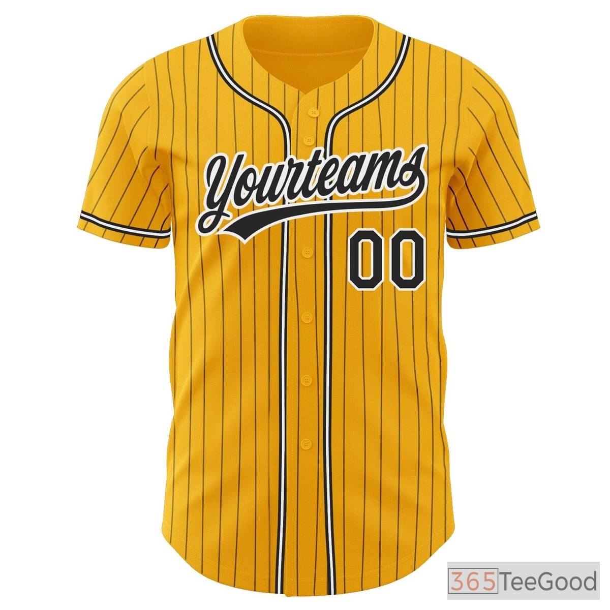 Black & Yellow Baseball Jersey Tee for Men & Women - Craft Your Custom Design