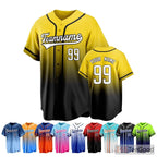 Black & Yellow Baseball Jersey Tee for Men & Women - Personalize Your Name & Number