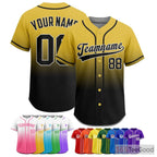 Black & Yellow Baseball Jersey Tee for Men & Women - A core for custom apparel