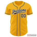 Black & Yellow Baseball Jersey Tee for Men & Women - Customize Your Team or Fan Style