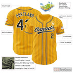 Black & Yellow Baseball Jersey Tee for Men & Women - Craft Your Custom Design