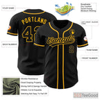 Black & Yellow Baseball Jersey Tee for Men & Women - Your Foundation for Custom Style