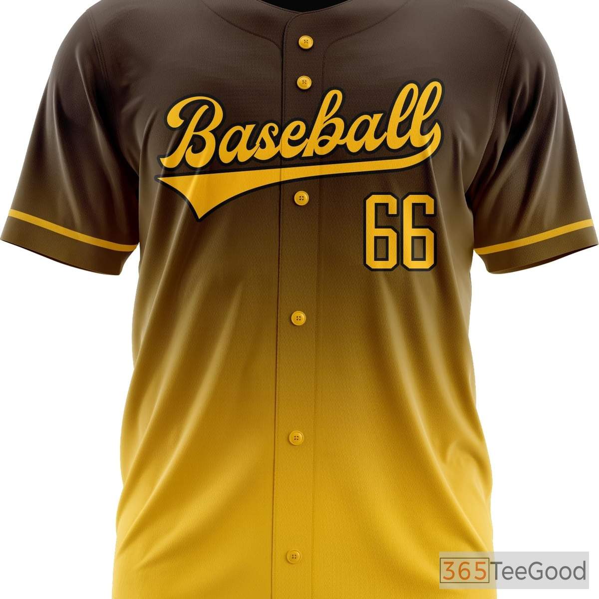 Black & Yellow Baseball Jersey Tee for Men & Women - Design Your Own Personalized Details