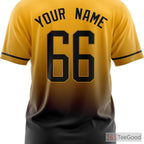 Black & Yellow Baseball Jersey for Men & Women - Personalized Team & Player Details