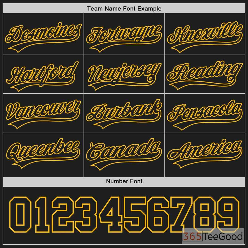 Black & Yellow Baseball Jersey Tee for Men & Women - Your Foundation for Custom Style