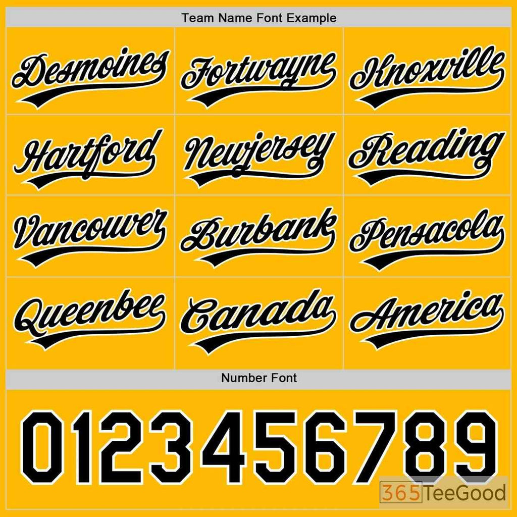 Black & Yellow Baseball Jersey Tee for Men & Women - Craft Your Custom Design