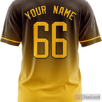 Black & Yellow Baseball Jersey Tee for Men & Women - Design Your Own Personalized Details