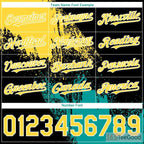Black & Yellow Baseball Jersey Tee - Personalized with Stitched Name & Number