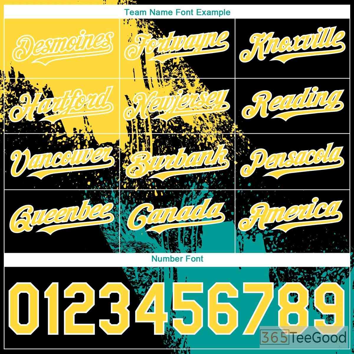Black & Yellow Baseball Jersey Tee - Personalized with Stitched Name & Number