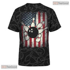 Black Sports Jersey Pattern 3D Graphic Printed Short Sleeve Unisex Tee Shirt Top