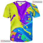 Sleek Black Modern Minimalist Graphic 3D Printed Casual Unisex Tee Shirt Tops
