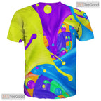 Sleek Black Creative Abstract Fashion 3D Printed Casual Unisex Tee Shirt Style