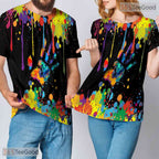Midnight Black Fashion Print Novelty 3D Printed Casual Unisex T-Shirt Apparel